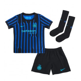 Fotballdrakt Barn Inter Milan Lautaro Martinez #10 Hjemmedraktsett 2025-26 Kortermet (+ Korte bukser)